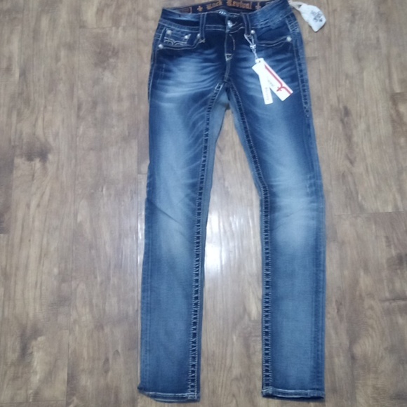 Rock Revival Women's 26 Skinny Jen Embellished Embroidered Distressed NWT - Picture 2 of 12